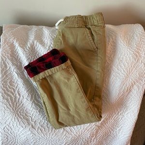 Boys 3T khaki pants flannel lined